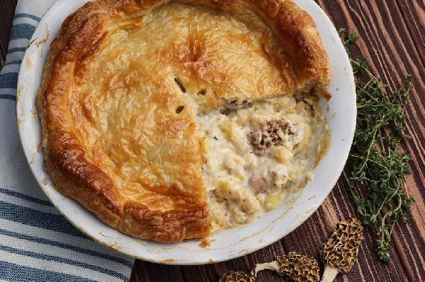 Chukar and Mushroom Pie