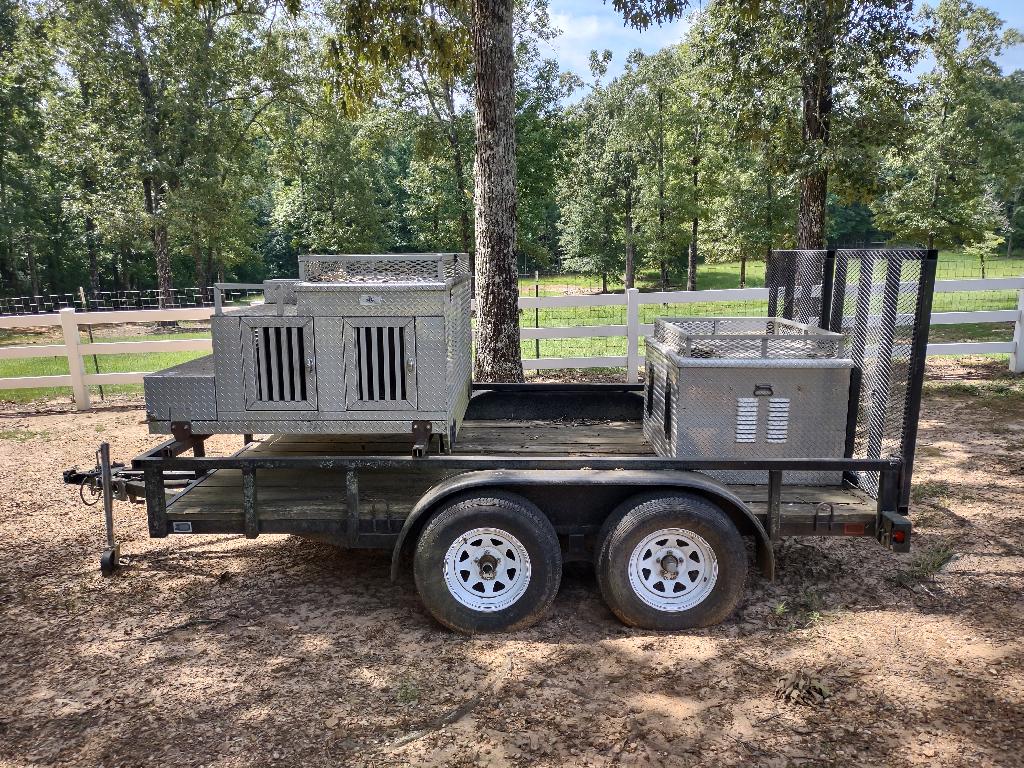 Used Dog Boxes and 14 FT Trailer For Sale